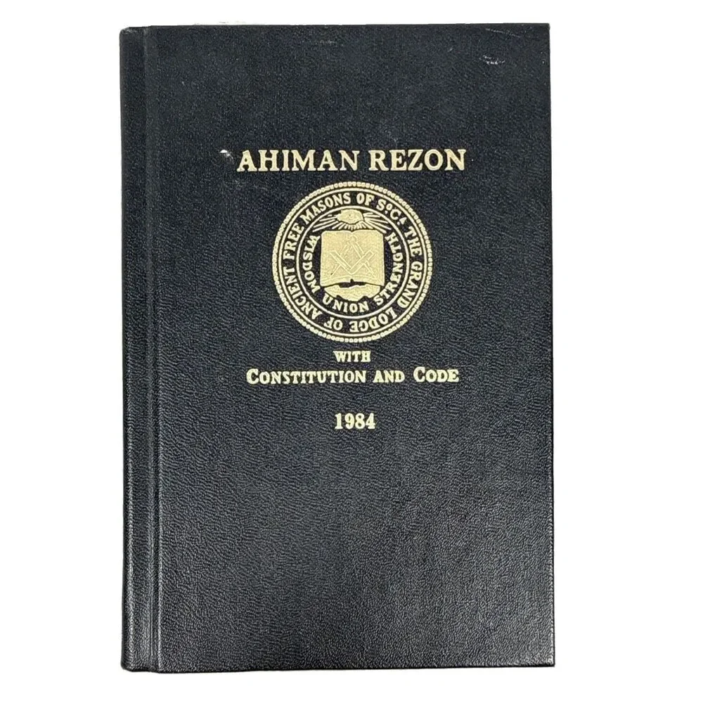 Vintage Ahiman Rezon 1984 Grand Lodge Ancient Free Masons of South Carolina